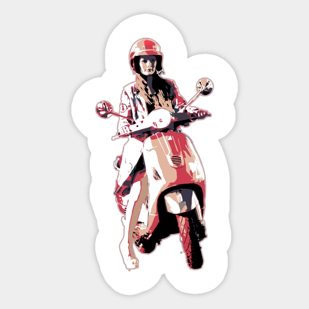 scooter girl Sticker by zeeaaa